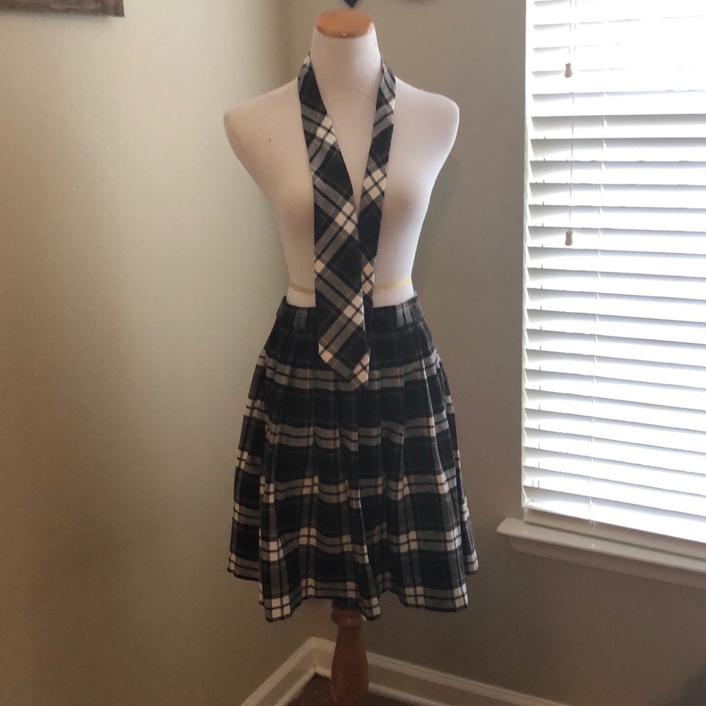 Brown, Black, White Skirt
